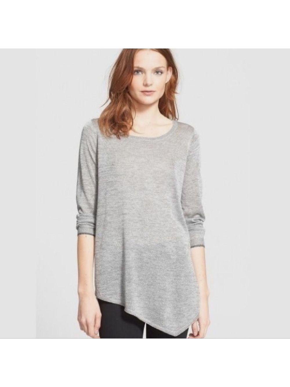 SALE 4/$30 JOIE Tambrel Sweater Silver Metallic Light Sweater Women's Size Med